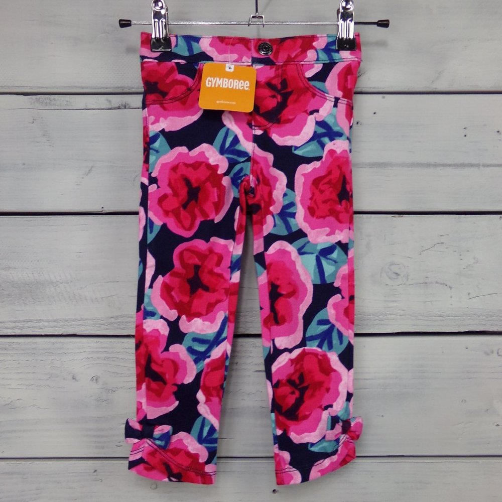 Gymboree Pink Floral Stretch Jeggings-Size 2T- NWT